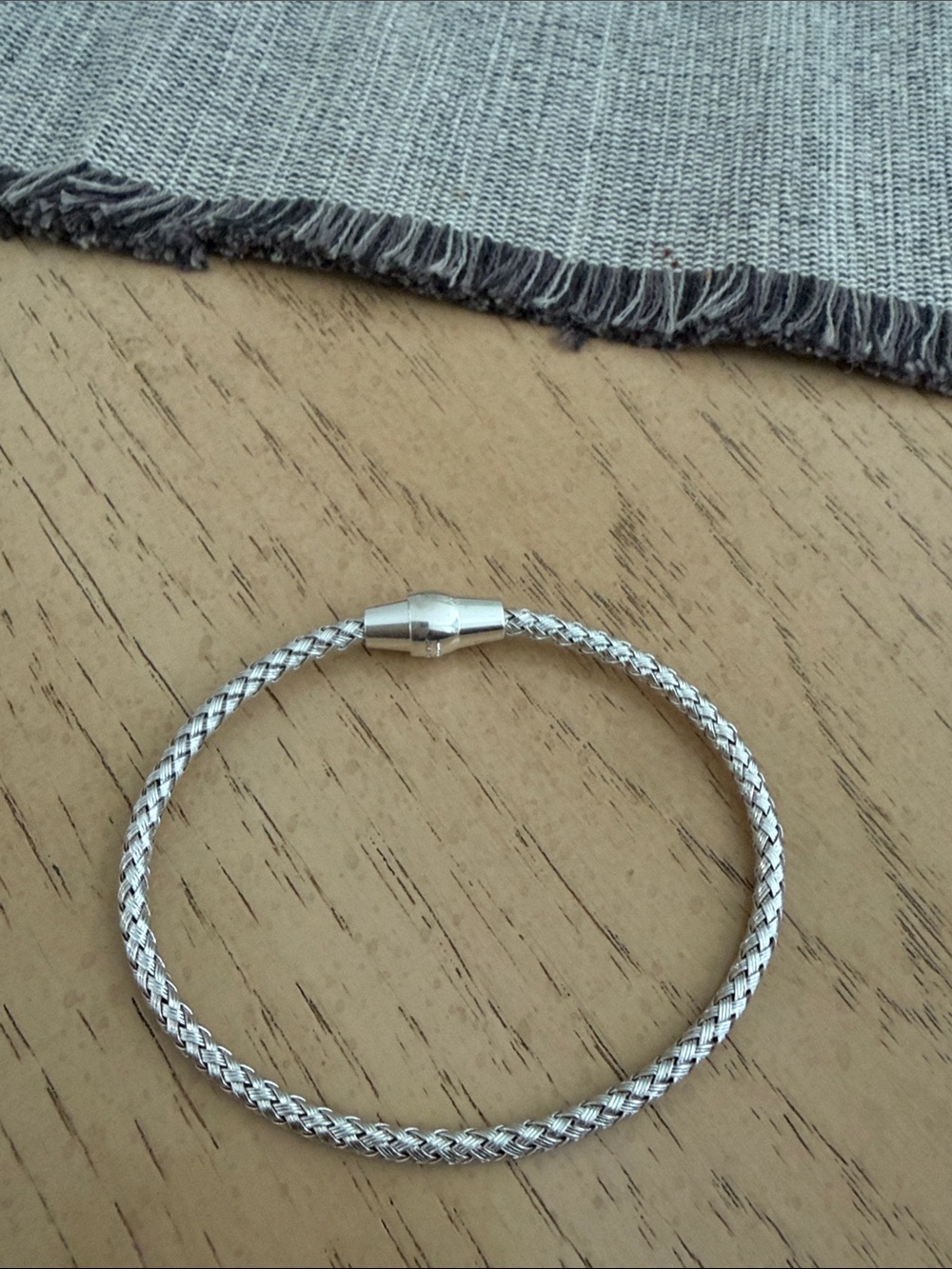 Silver Braided Bracelet - Classic Magnetic Clasp